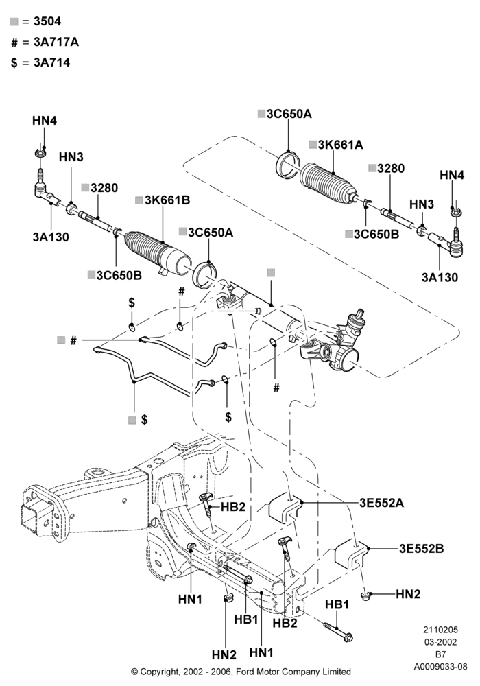 05A - Steering Gear; 18/MAR/2002-02/AUG/2006