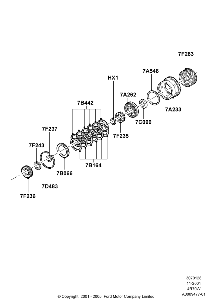 28A - Direct Clutch and Components, 4R70/4R75 W/E 4 Speed Trans; 18/MAR/2002-02/AUG/2006