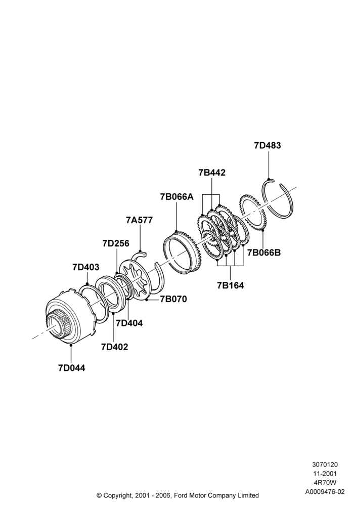 20A - Reverse Clutch and Components, 4R70/4R75 W/E 4 Speed Trans; 18/MAR/2002-02/AUG/2006