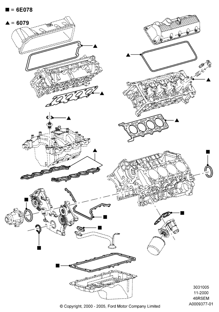 05B - Engine Gasket Kits, Romeo 4.6 SOHC EFI, Windsor 4.6 SOHC EFI; 18/MAR/2002-02/AUG/2004