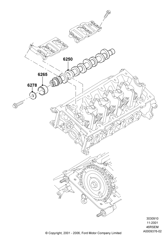 10B - Camshaft, Romeo 4.6 SOHC EFI, Windsor 4.6 SOHC EFI; 18/MAR/2002-02/AUG/2004