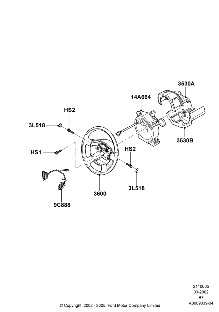 05A - Steering Wheel; 18/MAR/2002-02/AUG/2006