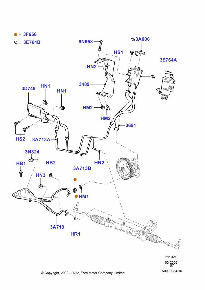 10A - Supply & Return Hoses - Power Strg; 18/MAR/2002-02/AUG/2006