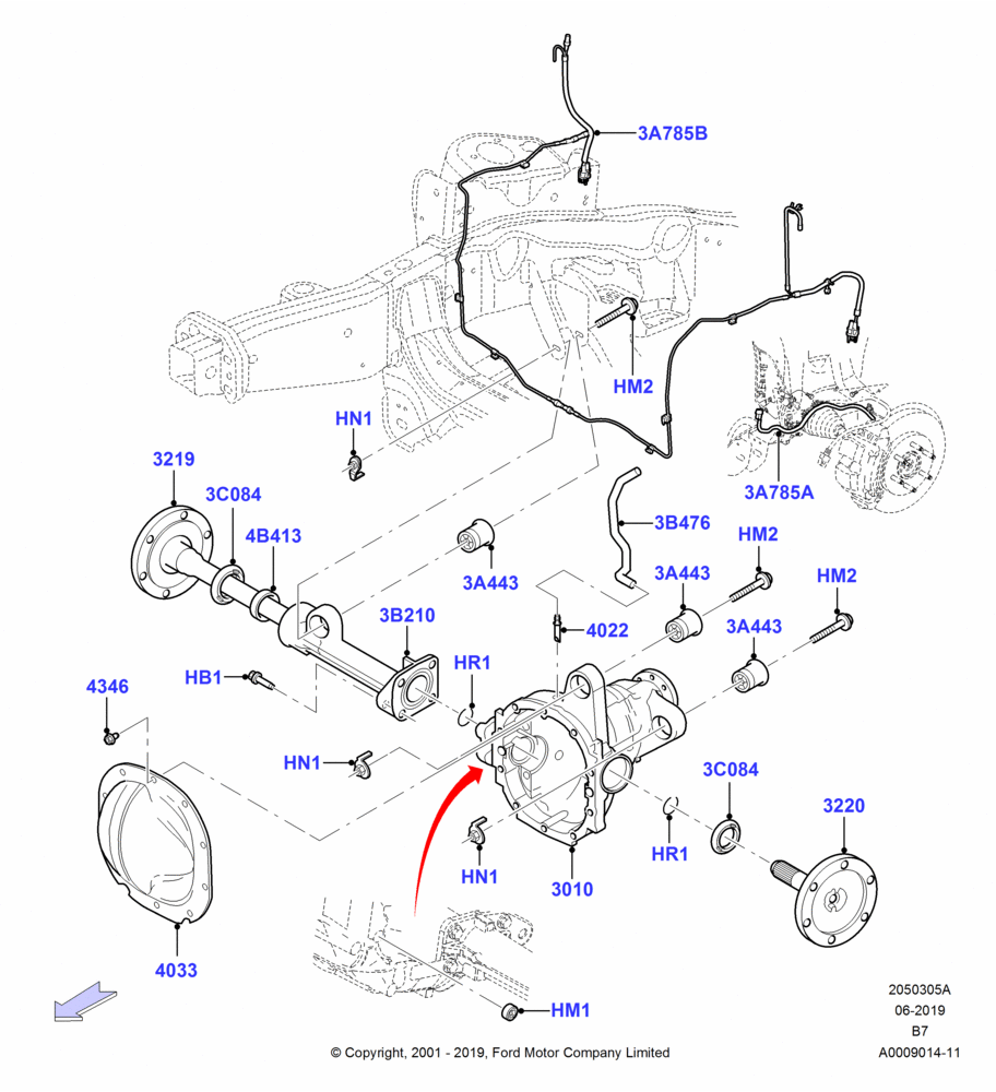 05A - Front Axle Case; 18/MAR/2002-02/AUG/2006