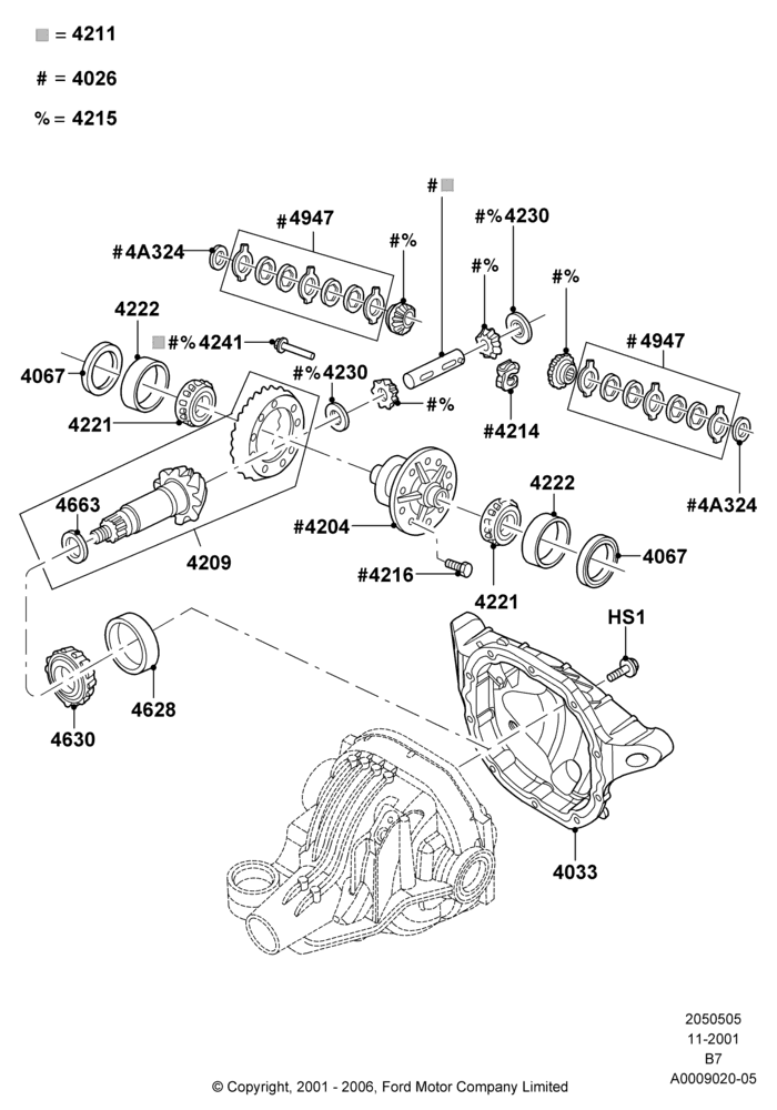 05C - Components - Rear Axle Diff & Carr., Rear Axle Limited Slip Differential, With 8.8 Axle; 18/MAR/2002-02/AUG/2004