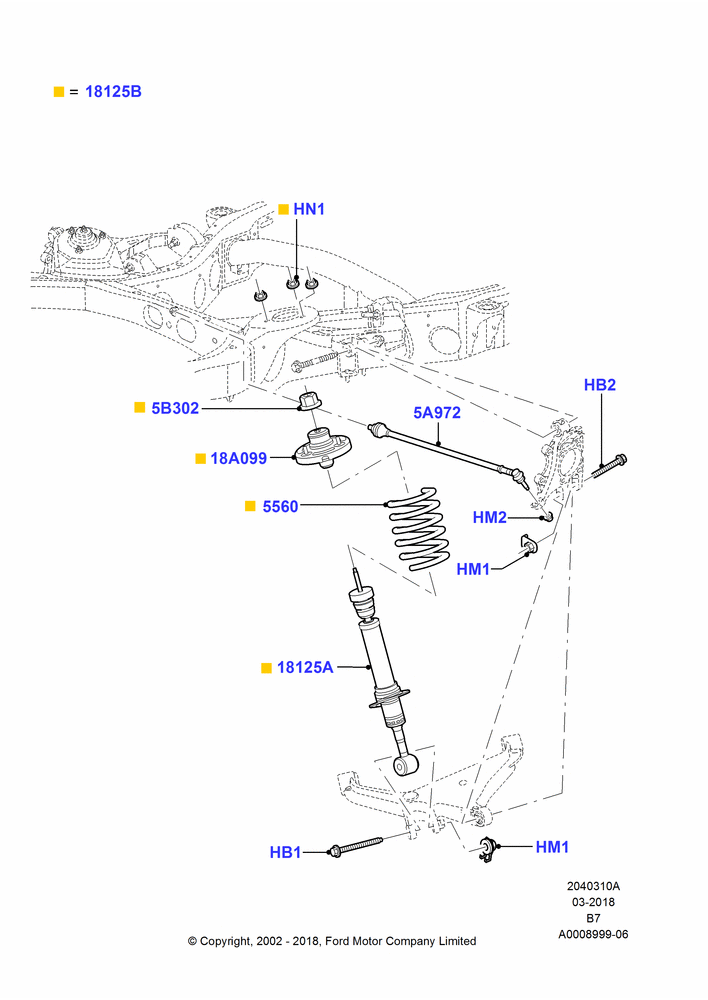 10A - Rear Springs and Shock Absorbers, With Standard Suspension; 18/MAR/2002-02/AUG/2006