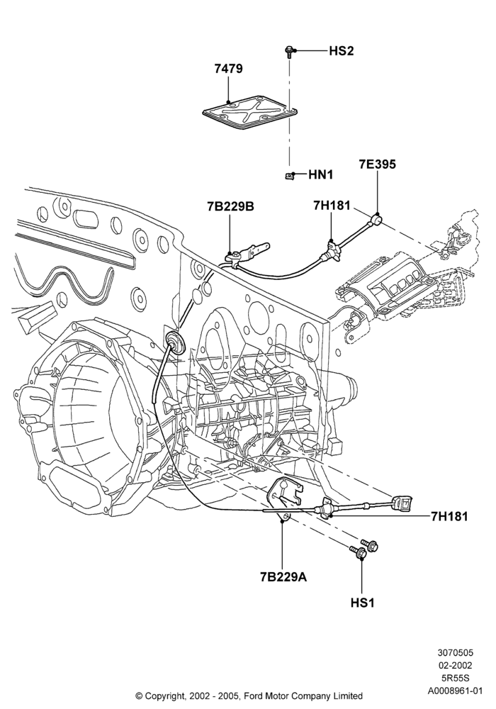 05A - Gear Change-Automatic Transmission, 5 Speed Auto Transmission 5R55S, LHD; 04/MAR/2002-19/JUL/2005