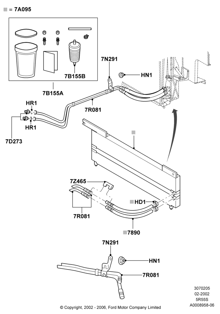 Transmission Cooling Systems, 5 Speed Auto Transmission 5R55S