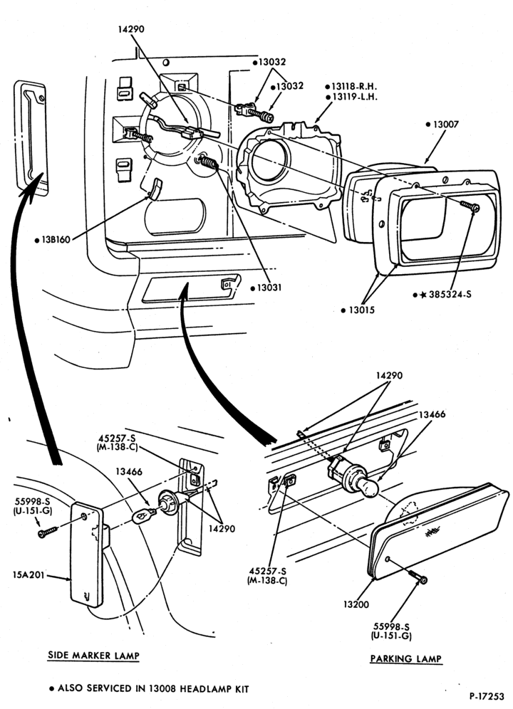 LAMPS-Headlamp, parking and front fender side marker-R