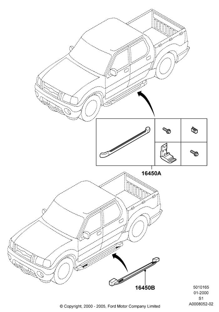 65B - Running Boards/Side Steps, Accessory; 31/JAN/2000-30/JUN/2005