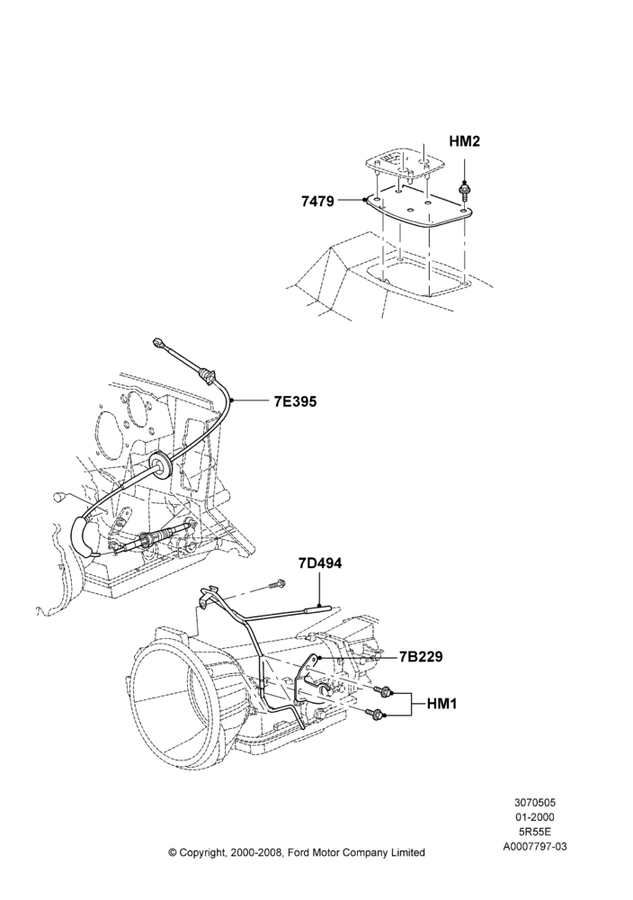 05C - Gear Change-Automatic Transmission, 5R44E/5R55E - 5 Speed Auto Trans, Lower; 31/JAN/2000-30/JUN/2005