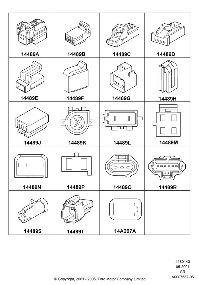 40A - Wiring Connectors, Page A; 04/JUN/2001-01/JUL/2005