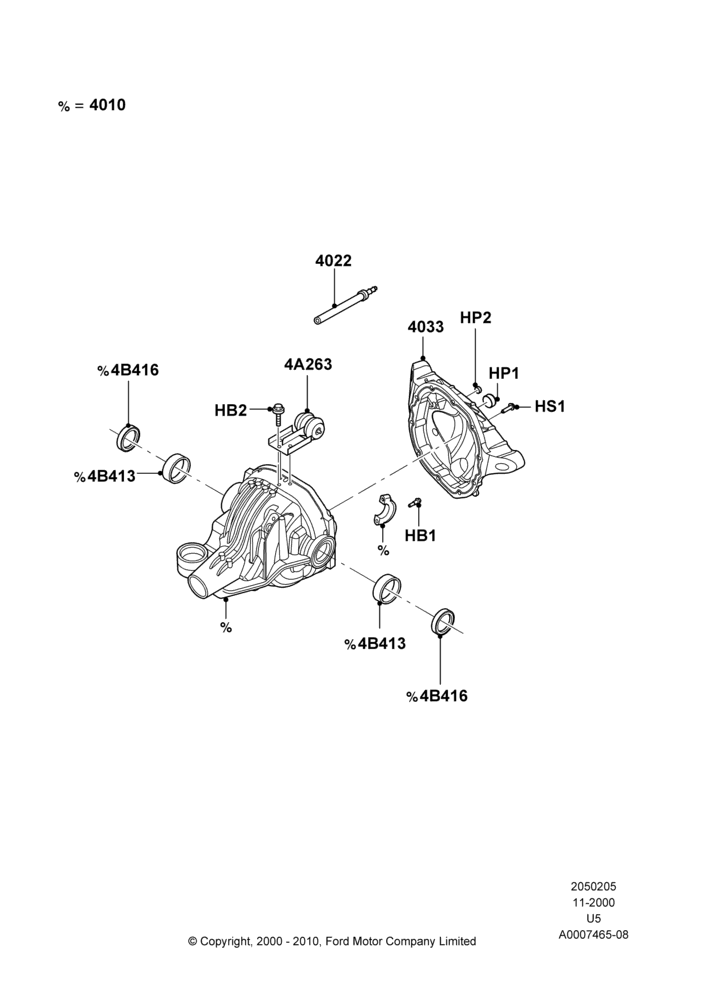 05B - Rear Axle, Rear Axle Limited Slip Differential, Rear Drive Unit; 13/NOV/2000-19/JUL/2005