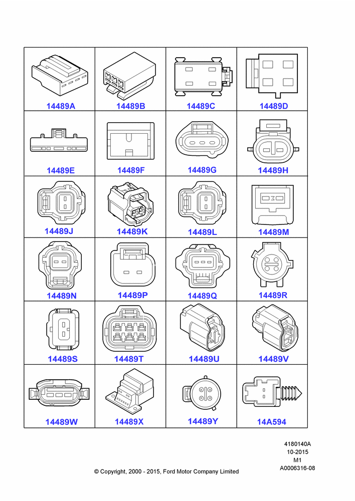 40A - Wiring Connectors, Page A; 12/JUN/2000-01/MAY/2006
