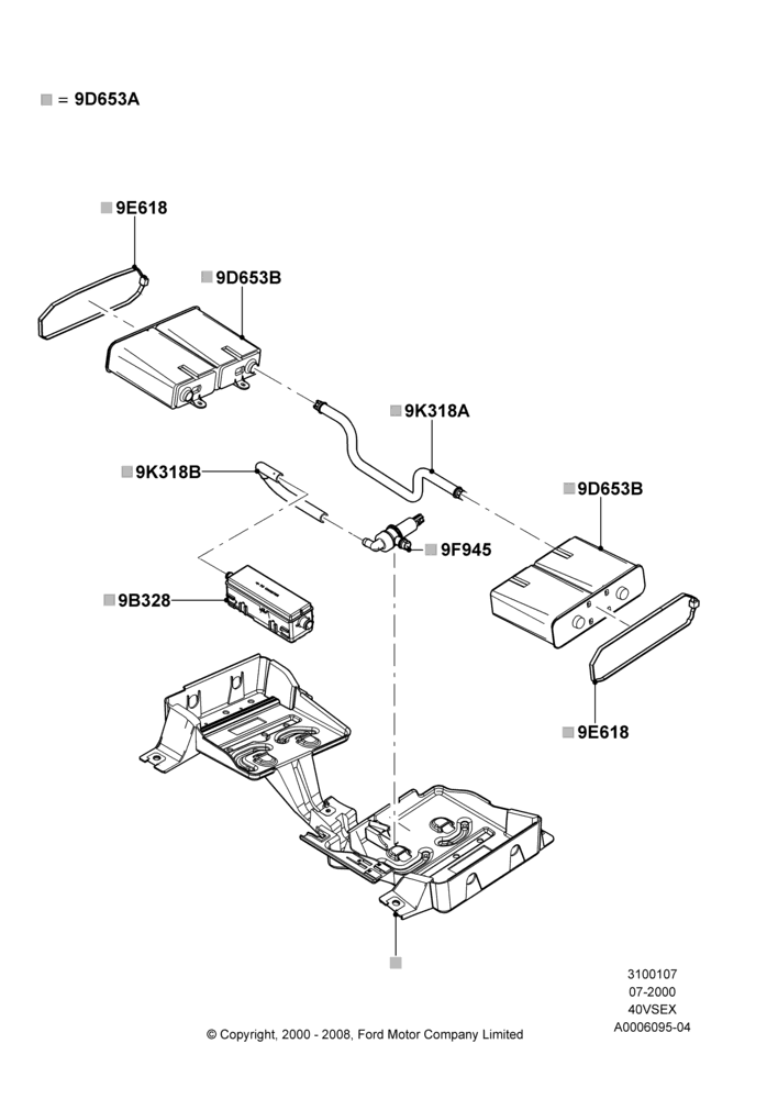 07B - Fuel Vapour System, 4.0L V6 12V SOHC EFI; 04/MAR/2002-30/JUN/2005