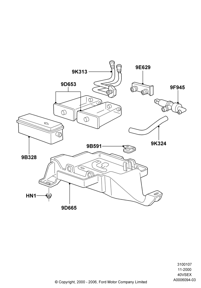 07A - Fuel Vapour System, 4.0L V6 12V SOHC EFI; 31/JAN/2000-04/MAR/2002