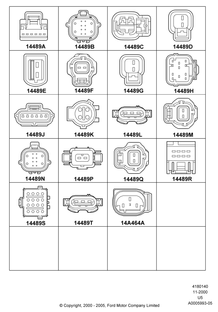 40B - Wiring Connectors, Page B; 13/NOV/2000-16/DEC/2010