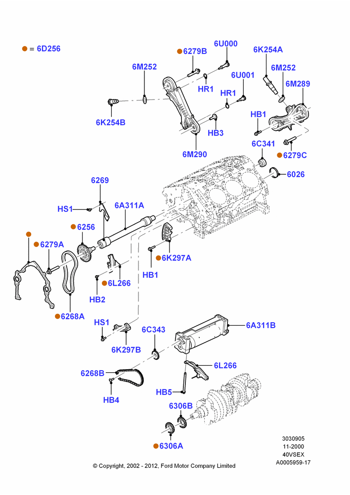 Timing Gear, 4.0L V6 12V SOHC EFI