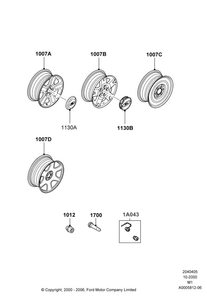 05B - Wheels, LHD, With 16" Wheels; 12/JUN/2000-30/JUL/2001
