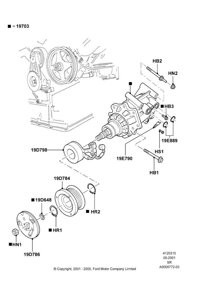 10B - Air Conditioning Condensr/Compressr, Compressor Assy; 04/JUN/2001-18/NOV/2002