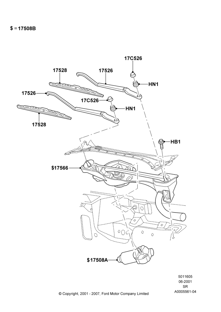 05 - Windshield Wiper; 04/JUN/2001-01/JUL/2005