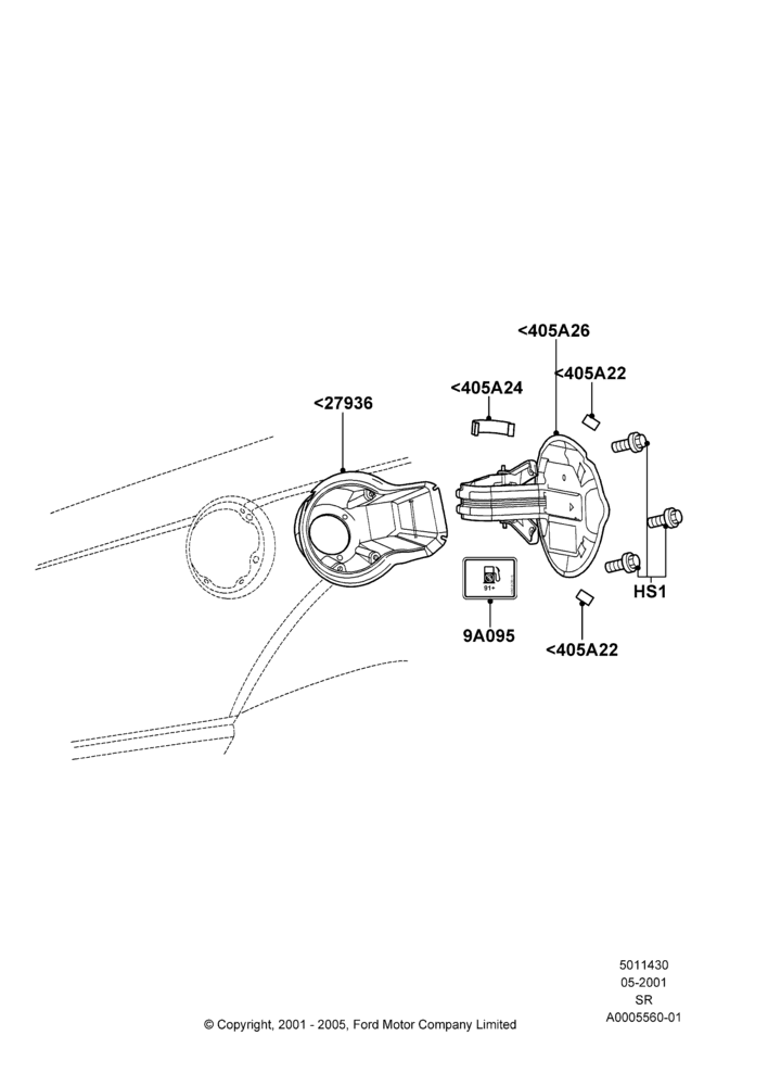 30 - Fuel Tank Filler Door and Controls; 04/JUN/2001-01/JUL/2005