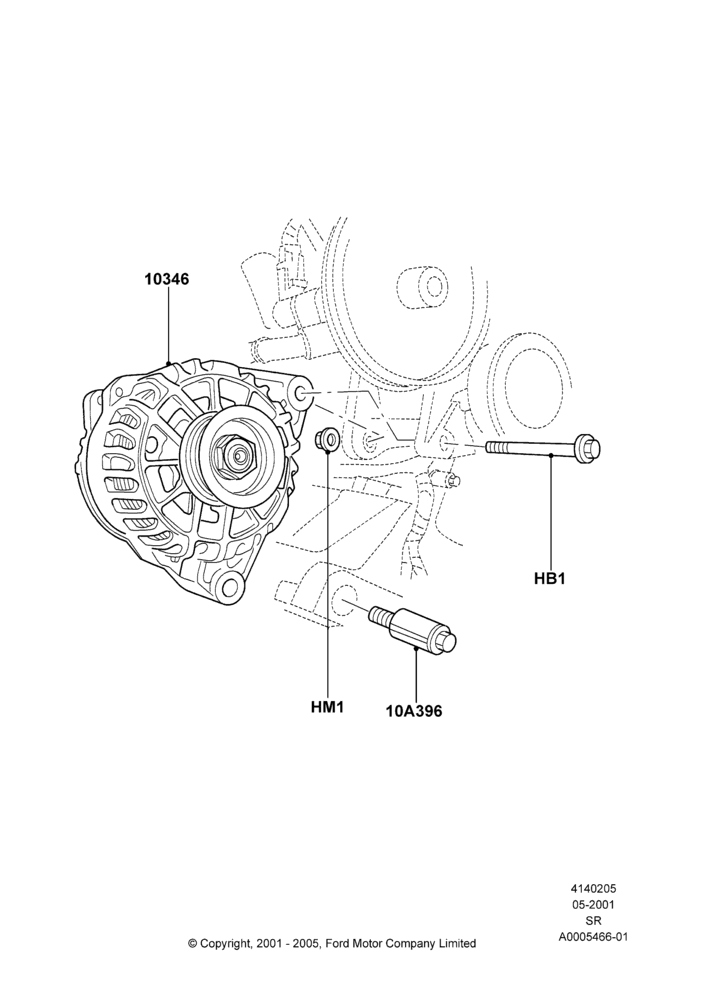 05A - Alternator and Mountings; 04/JUN/2001-18/NOV/2002