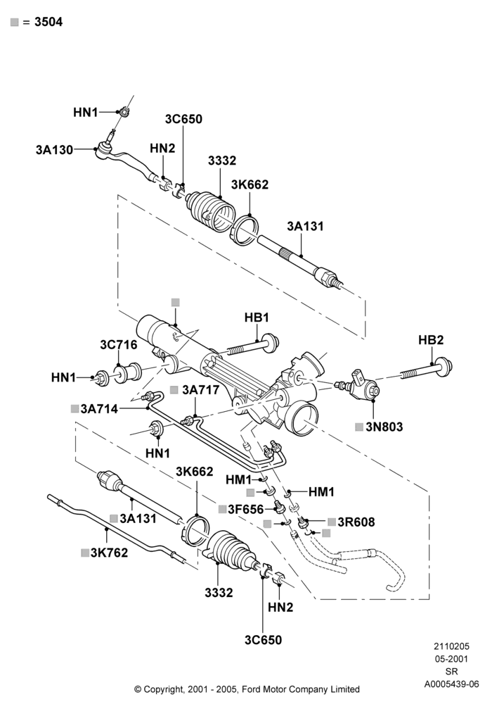 05A - Steering Gear; 04/JUN/2001-18/NOV/2002