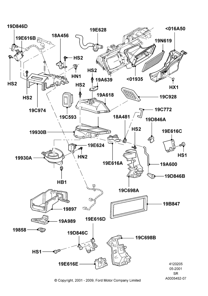 05A - Heater/Air Cond.External Components; 04/JUN/2001-18/NOV/2002