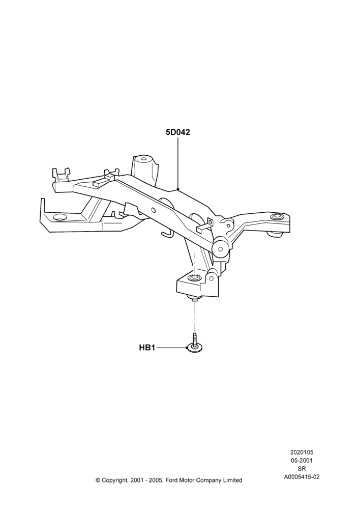 05 - Rear Suspension Frame Mounting; 04/JUN/2001-01/JUL/2005