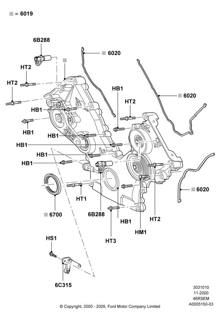 Timing Gear Covers, Romeo 4.6 SOHC EFI
