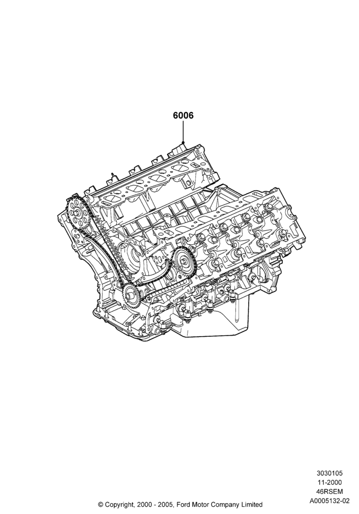 05A - Service Engine and Short Block, Romeo 4.6 SOHC EFI; 13/NOV/2000-19/JUL/2005