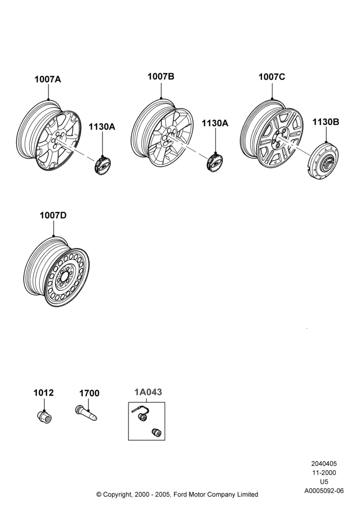 05D - Wheels, With 17" Wheels; 19/AUG/2002-04/AUG/2003
