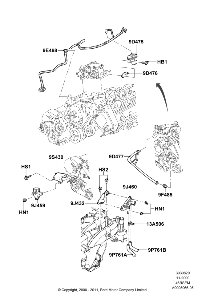 Exhaust Gas Recirculation, Romeo 4.6 SOHC EFI