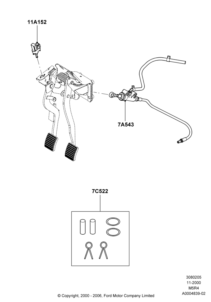 05 - Clutch Master and Slave Cylinders, 5 Speed Manual (M5R4); 13/NOV/2000-19/AUG/2002