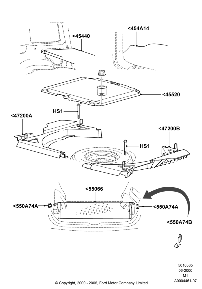 35A - Load Compartment Trim, All LHD Territories, Production Installed; 12/JUN/2000-22/DEC/2003