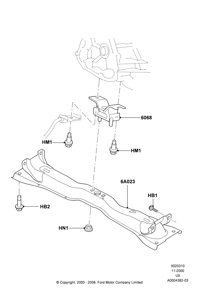 10A - Transmission Mounting; 13/NOV/2000-19/JUL/2005
