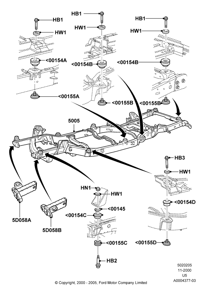 05A - Chassis Frame; 13/NOV/2000-19/JUL/2005