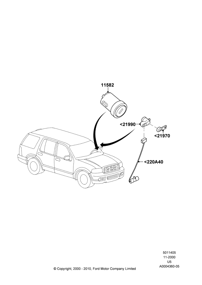 05A - Vehicle Lock Sets and Repair Kits; 13/NOV/2000-19/JUL/2005