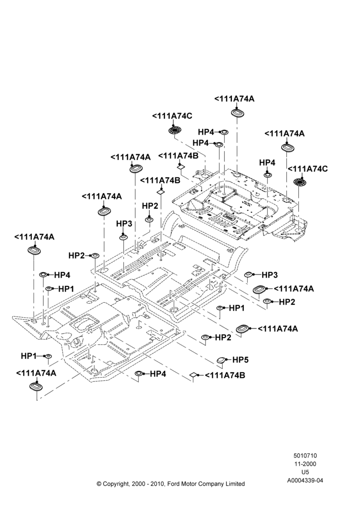 10 - Plugs - Floor Pan; 13/NOV/2000-16/DEC/2010