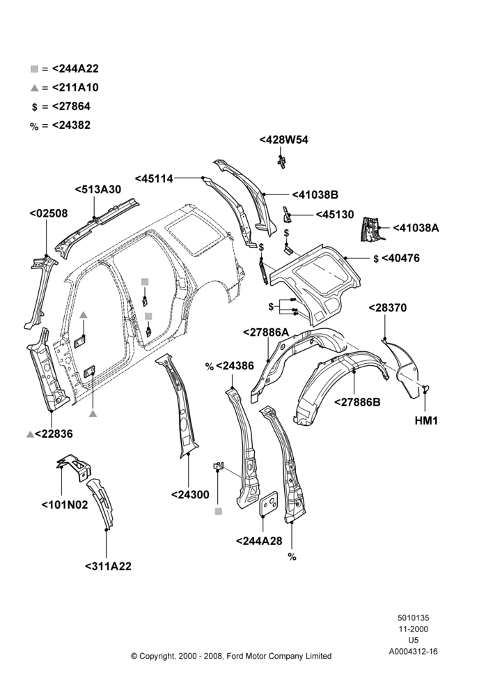 35A - Side Panels - Inner; 13/NOV/2000-19/JUL/2005