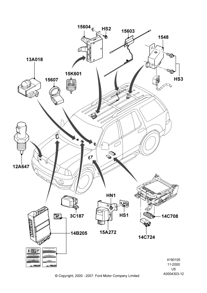 05A - Vehicle Modules and Sensors; 13/NOV/2000-19/JUL/2005