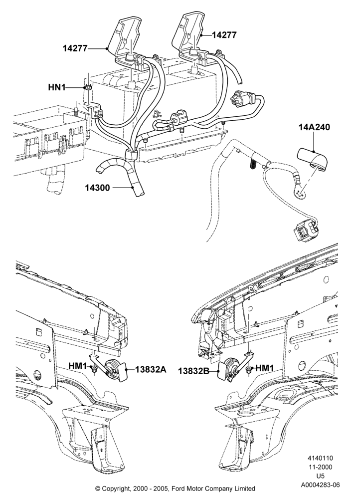 10A - Battery Cables and Horn; 13/NOV/2000-19/JUL/2005