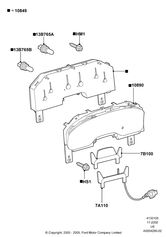 05A - Instrument Cluster; 13/NOV/2000-19/JUL/2005