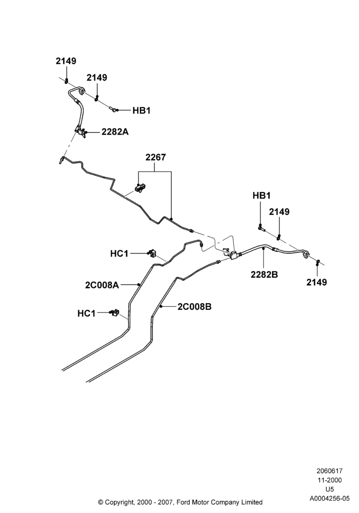17A - REAR BRAKE LINES; 13/NOV/2000-09/SEP/2003