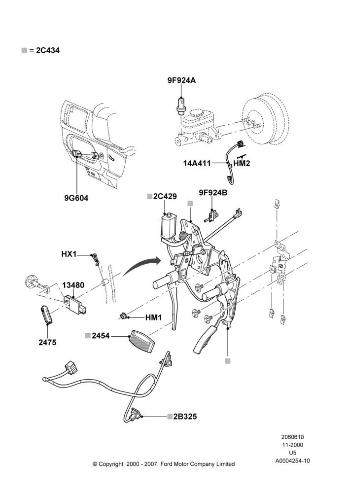 Brake and Clutch Controls, With Adjustable Foot Pedals, With Memory Adjustable Foot Pedals