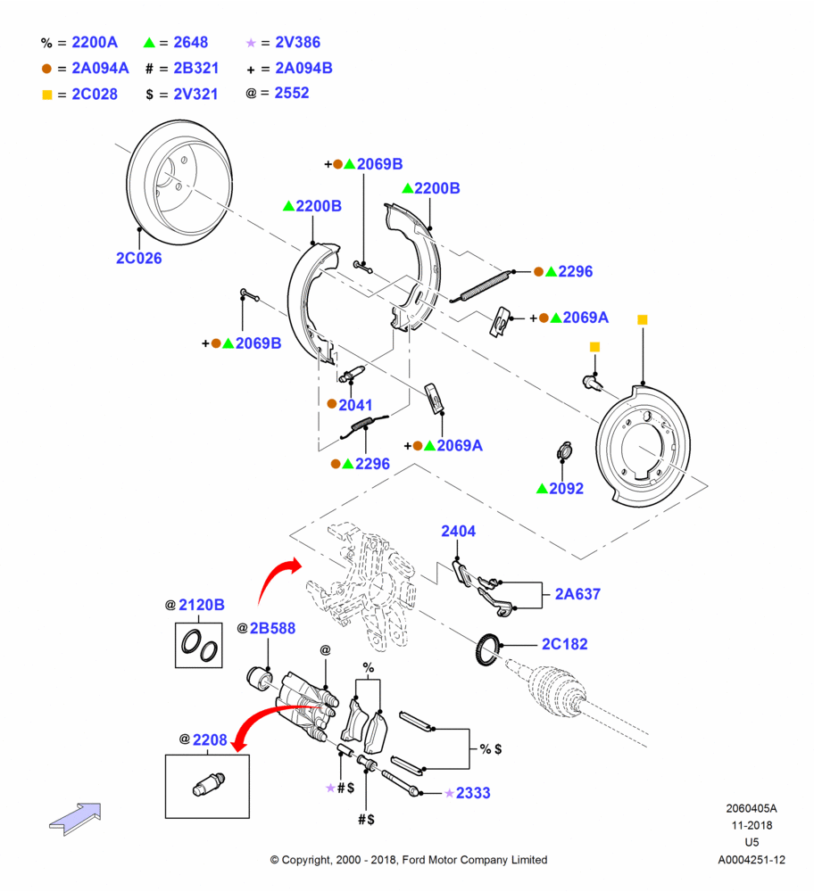 05A - Rear Brake Discs and Calipers; 13/NOV/2000-19/JUL/2005