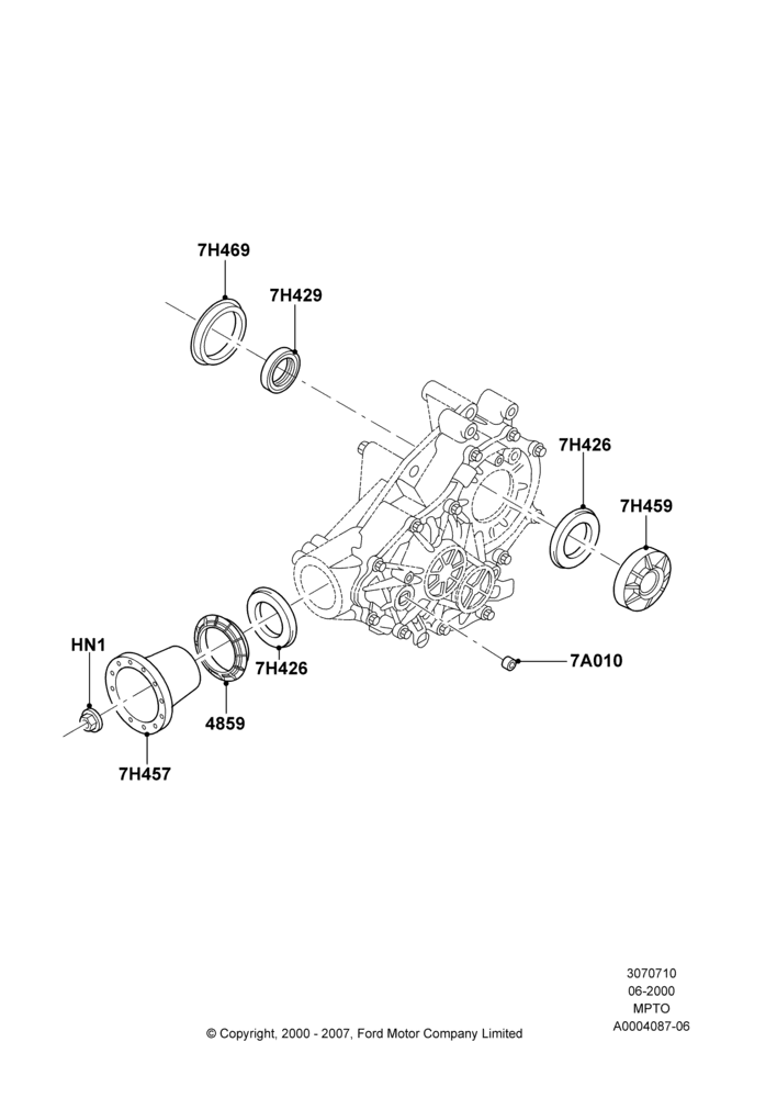 10A - Transfer Drive Components, 4 Speed CD4E Automatic, 4WD; 12/JUN/2000-01/MAY/2006