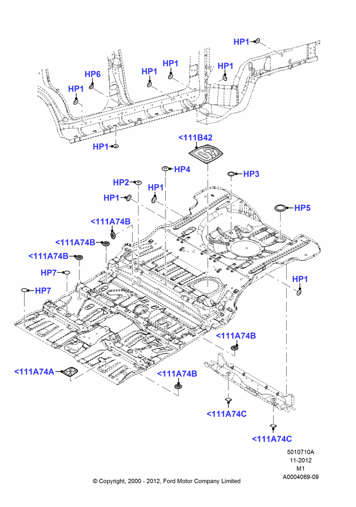 10A - Plugs - Floor Pan, All LHD Territories; 12/JUN/2000-01/MAY/2006