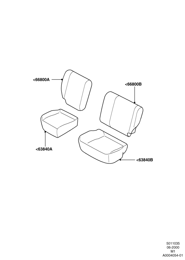 35B - Rear Seat Pads/Valances & Heating, 2nd Row Split Bench Seat - 2 Pass, All LHD Territories; 12/JUN/2000-22/DEC/2003
